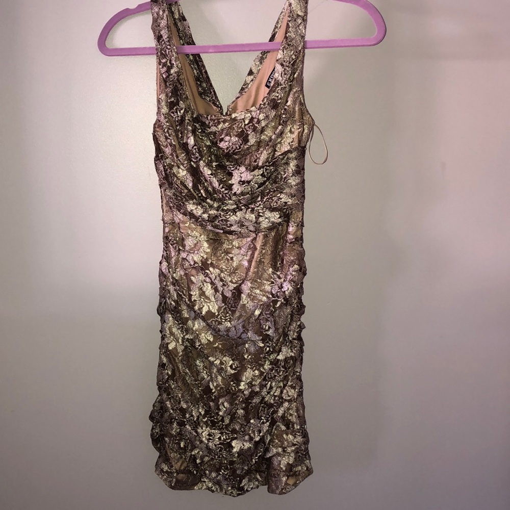 Express beige Lacey dress